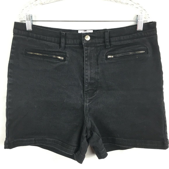 Carolina Blues‎ Shorts Womens Sz 18W Vintage Black Denim Mom Jean Stretch Zip - Picture 1 of 10
